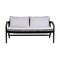 Armen Living Brighton 4 Piece Outdoor Patio Seating Set in Dark Eucalyptus Wood with Gray Rope and White Cushions 840254336100 - alternate 10